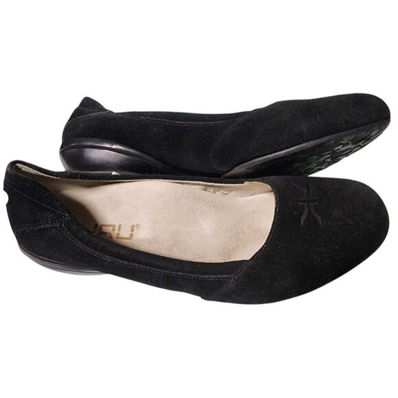 KURU Vienna Arch Support Leather Black Size 8 Pain Relief Slip Ons - Picture 1 of 8